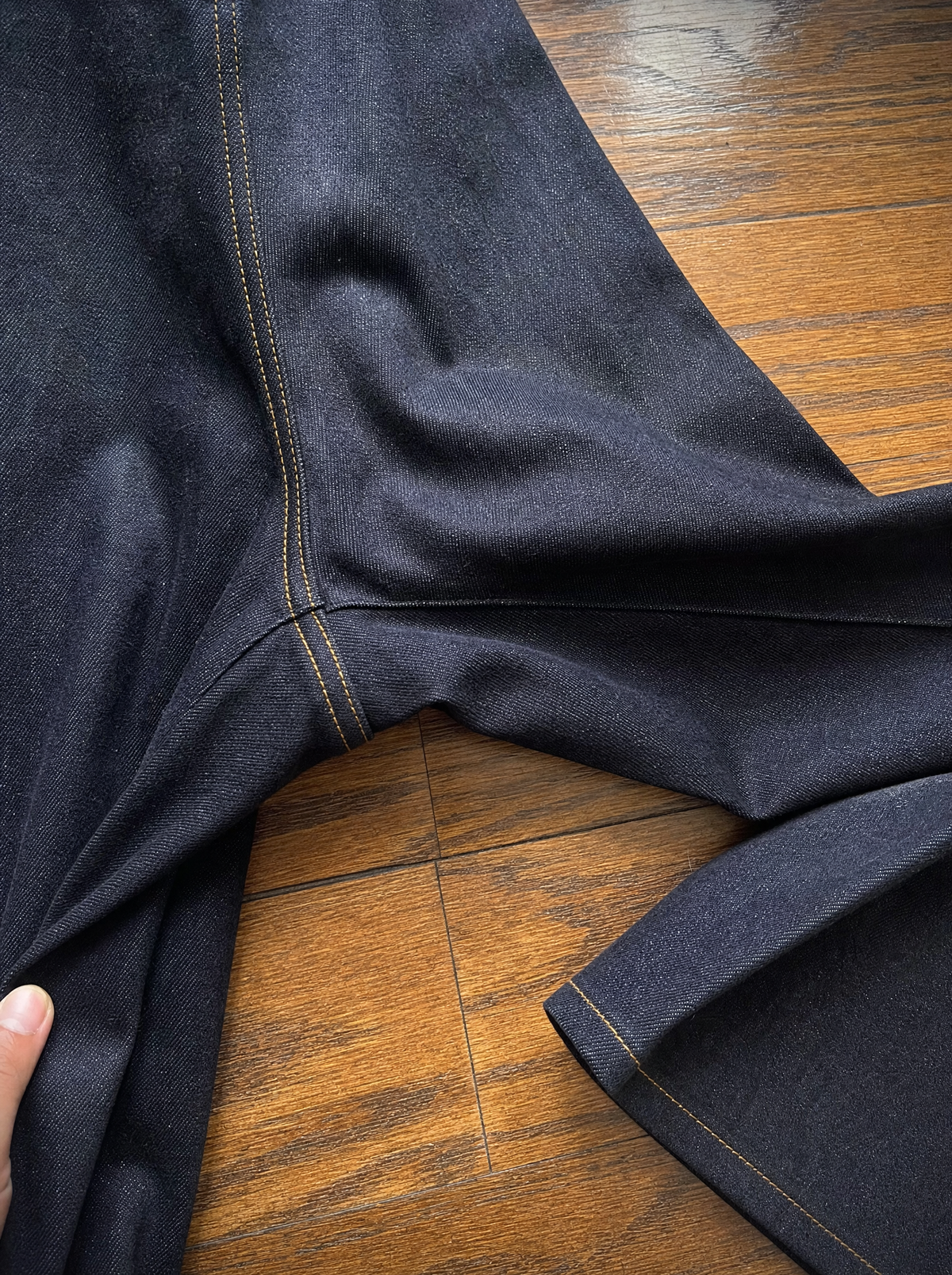 Cherry Blossom Set — Cherry Blossom Jeans — hem and inseam detail