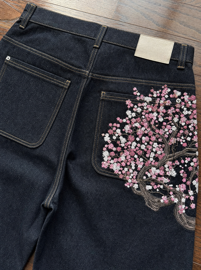 Cherry Blossom Set — Cherry Blossom Jeans — back pocket detail